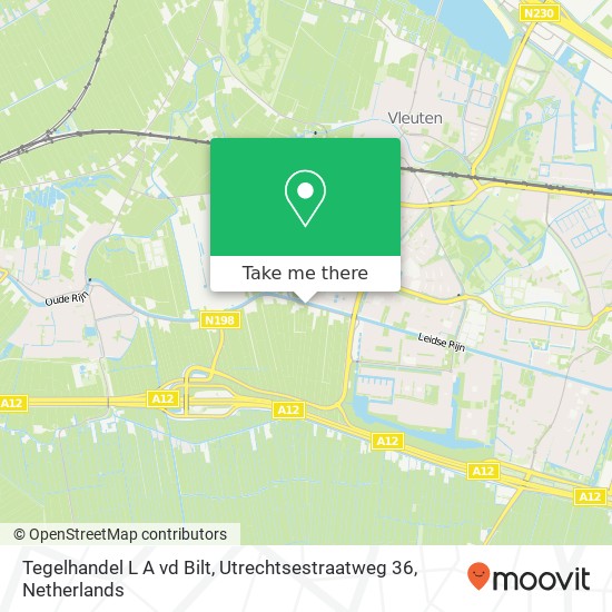 Tegelhandel L A vd Bilt, Utrechtsestraatweg 36 map