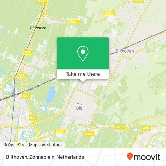 Bilthoven, Zonneplein map