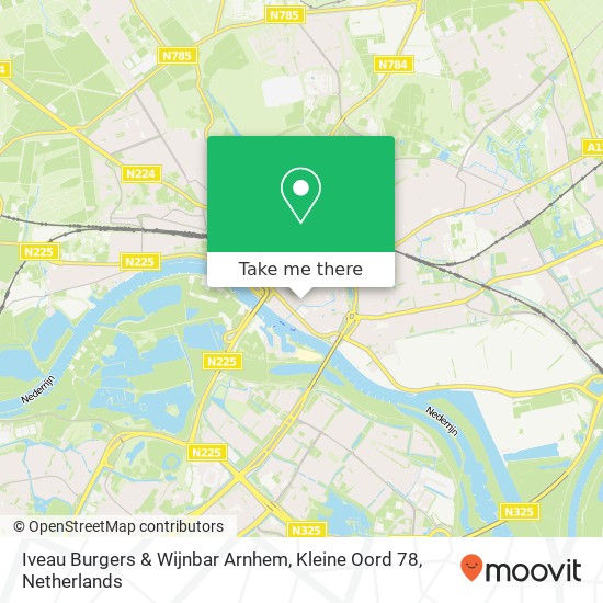 Iveau Burgers & Wijnbar Arnhem, Kleine Oord 78 map