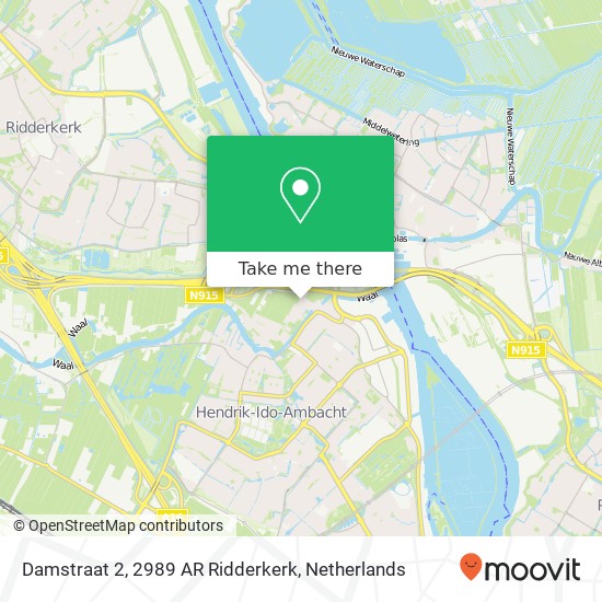 Damstraat 2, 2989 AR Ridderkerk map