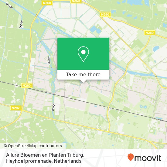 Allure Bloemen en Planten Tilburg, Heyhoefpromenade map