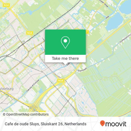 Cafe de oude Sluys, Sluiskant 26 map