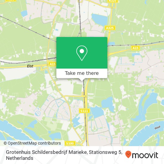 Grotenhuis Schildersbedrijf Marieke, Stationsweg 5 map