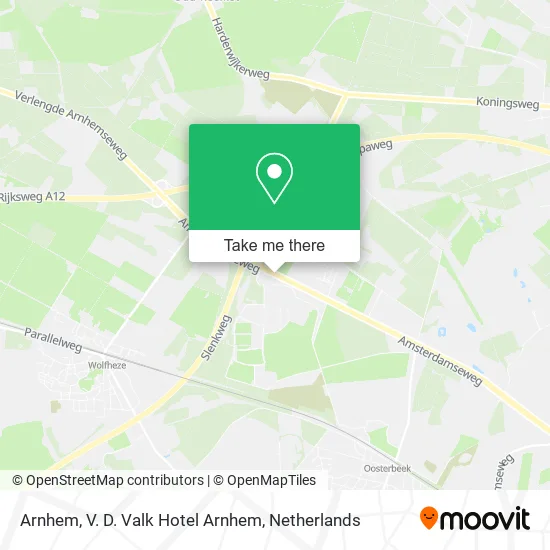 Arnhem, V. D. Valk Hotel Arnhem map