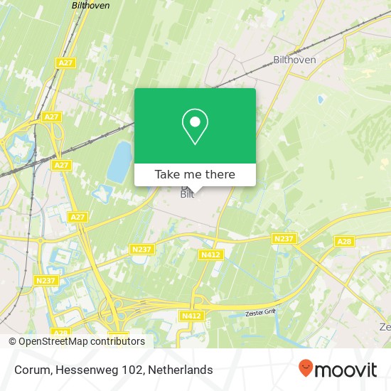Corum, Hessenweg 102 map