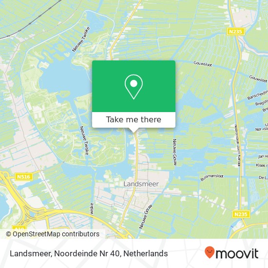 Landsmeer, Noordeinde Nr 40 map
