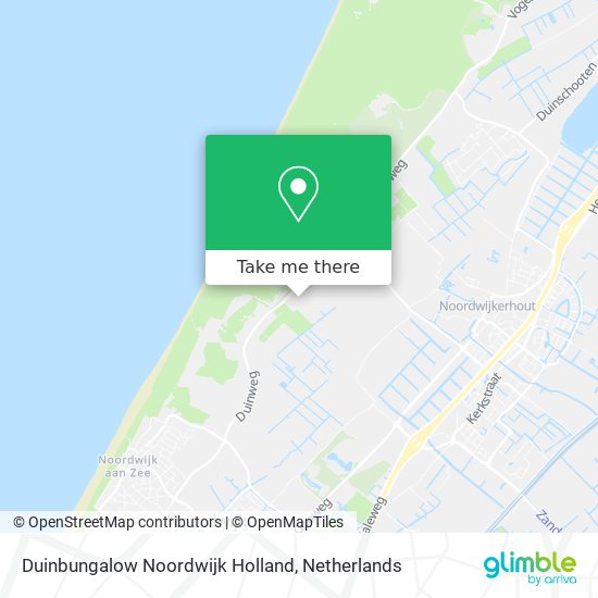 Duinbungalow Noordwijk Holland map