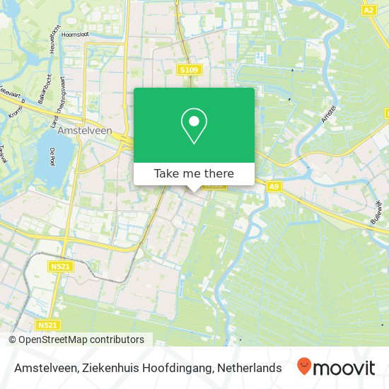 Amstelveen, Ziekenhuis Hoofdingang map