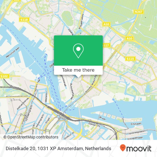 Distelkade 20, 1031 XP Amsterdam map