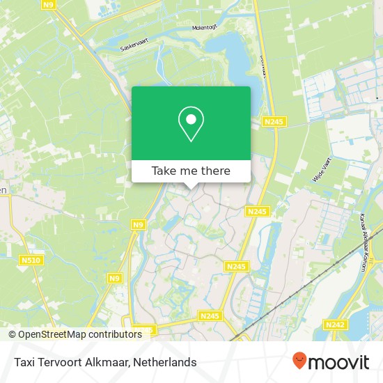 Taxi Tervoort Alkmaar map