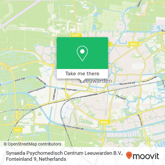 Synaeda Psychomedisch Centrum Leeuwarden B.V., Fonteinland 9 map