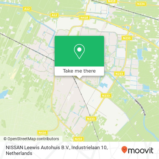 NISSAN Leewis Autohuis B.V., Industrielaan 10 map