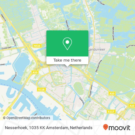 Nesserhoek, 1035 KK Amsterdam Karte