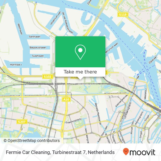 Fermie Car Cleaning, Turbinestraat 7 map