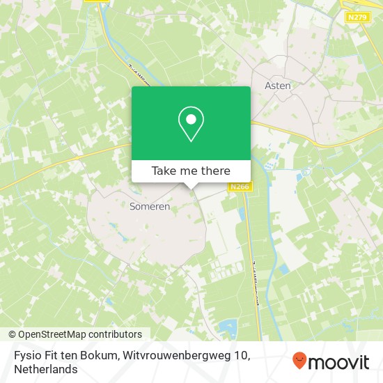 Fysio Fit ten Bokum, Witvrouwenbergweg 10 map