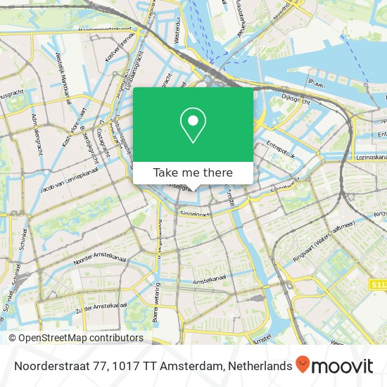 Noorderstraat 77, 1017 TT Amsterdam Karte