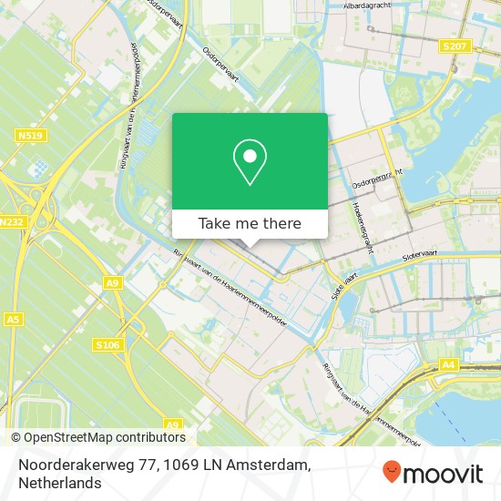 Noorderakerweg 77, 1069 LN Amsterdam map