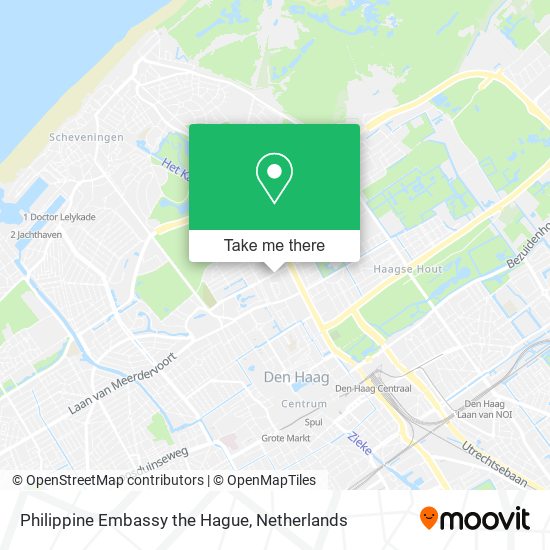 Philippine Embassy the Hague map