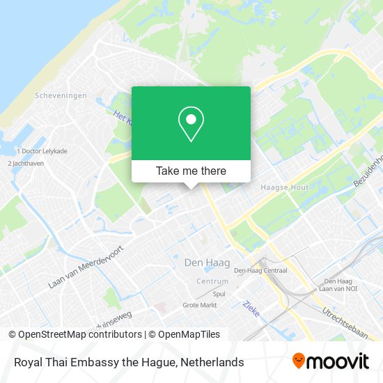 Royal Thai Embassy the Hague map