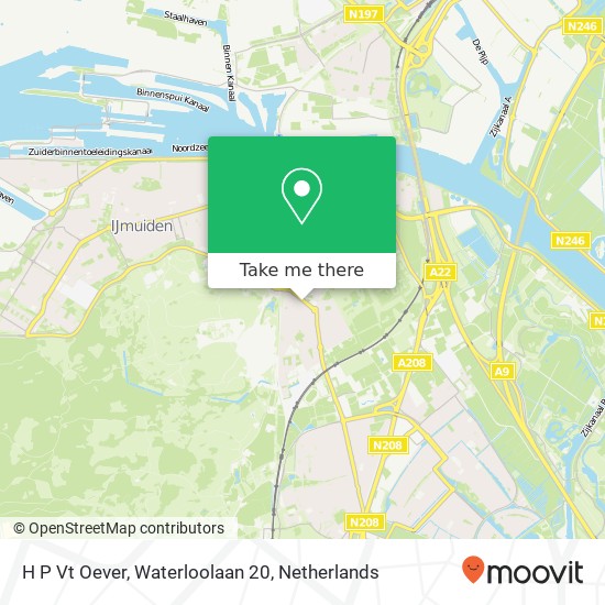 H P Vt Oever, Waterloolaan 20 map
