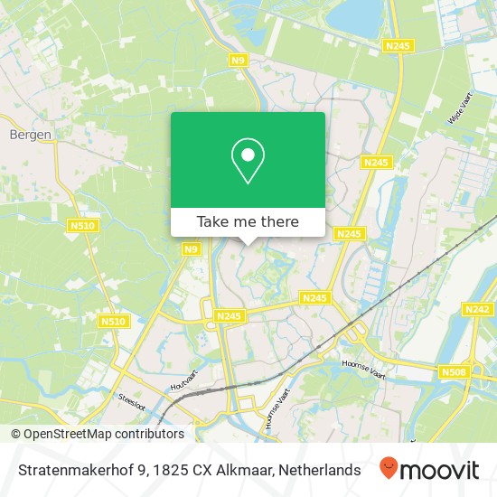 Stratenmakerhof 9, 1825 CX Alkmaar map