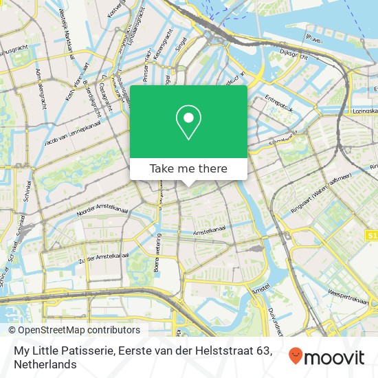My Little Patisserie, Eerste van der Helststraat 63 map
