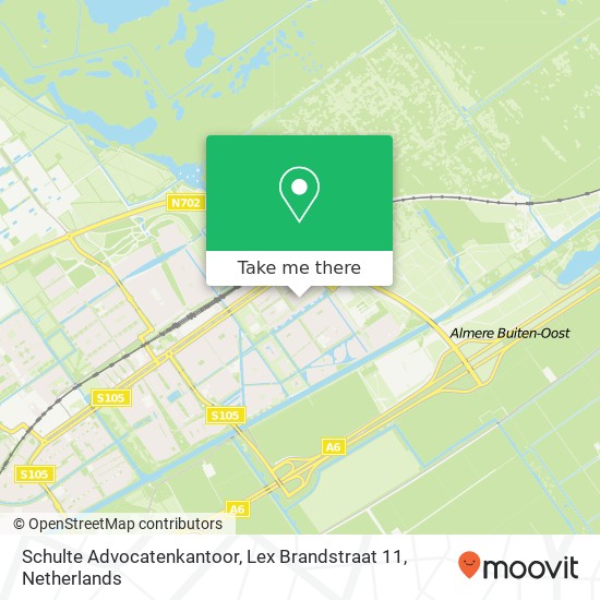 Schulte Advocatenkantoor, Lex Brandstraat 11 Karte