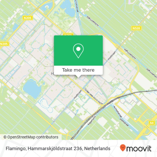 Flamingo, Hammarskjöldstraat 236 map
