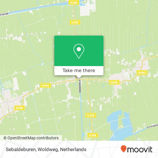 Sebaldeburen, Woldweg map
