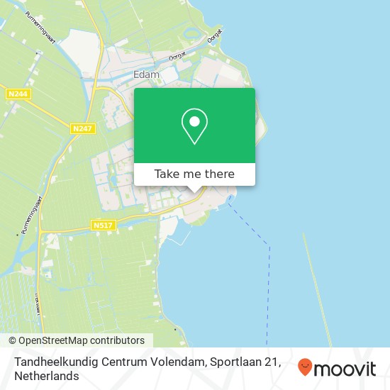 Tandheelkundig Centrum Volendam, Sportlaan 21 Karte
