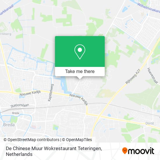 De Chinese Muur Wokrestaurant Teteringen map