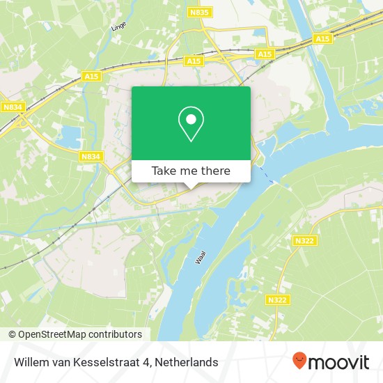Willem van Kesselstraat 4, 4001 ST Tiel map