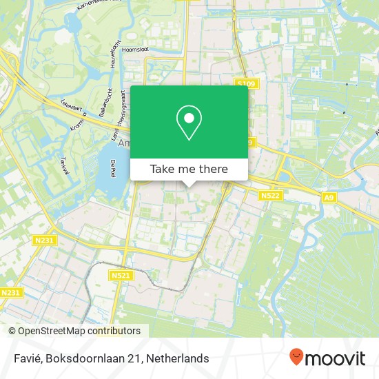 Favié, Boksdoornlaan 21 map