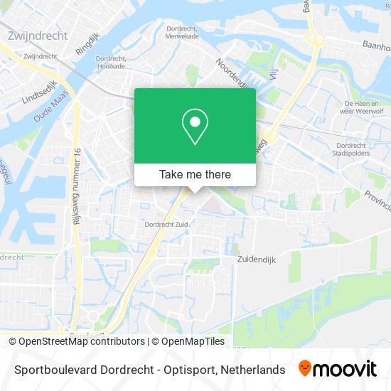 Sportboulevard Dordrecht - Optisport map