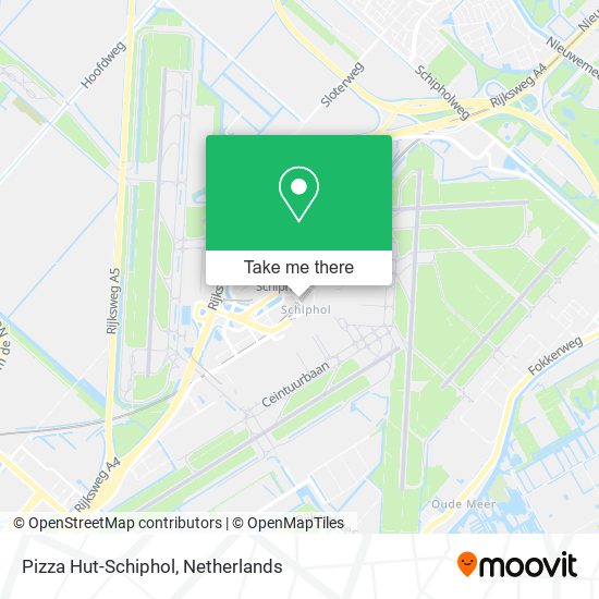 Pizza Hut-Schiphol map