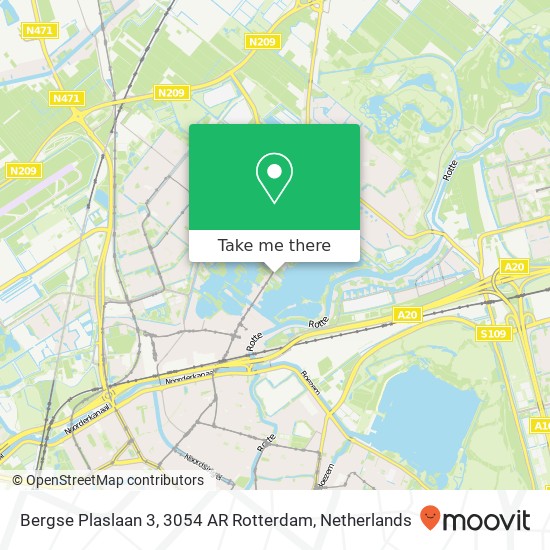 Bergse Plaslaan 3, 3054 AR Rotterdam map