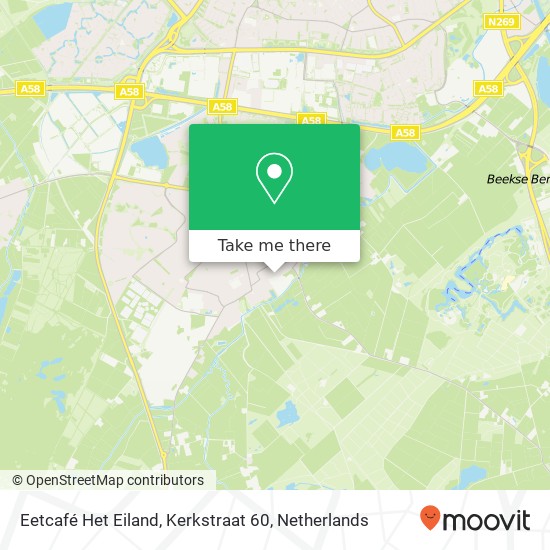 Eetcafé Het Eiland, Kerkstraat 60 map