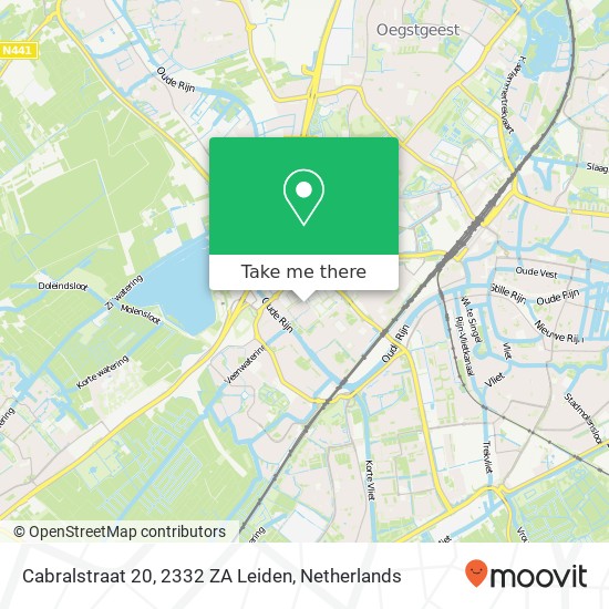 Cabralstraat 20, 2332 ZA Leiden map