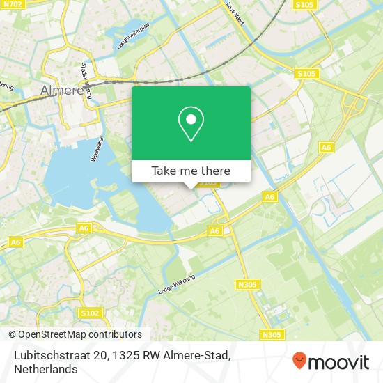 Lubitschstraat 20, 1325 RW Almere-Stad map