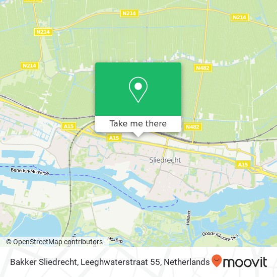 Bakker Sliedrecht, Leeghwaterstraat 55 map