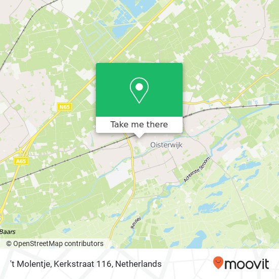 't Molentje, Kerkstraat 116 map
