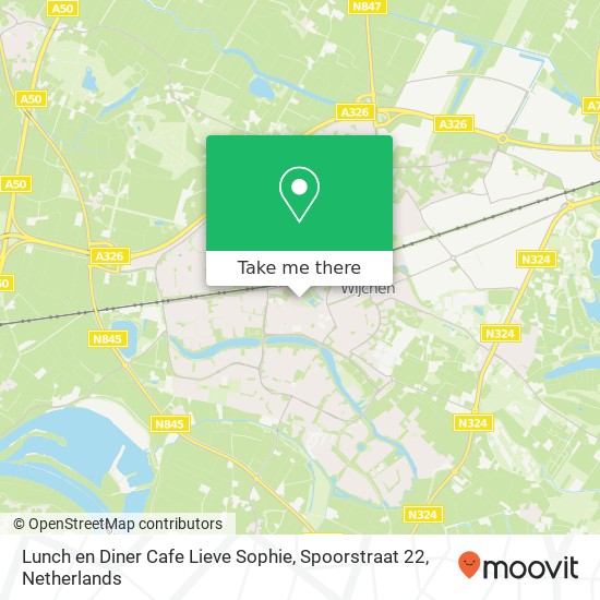 Lunch en Diner Cafe Lieve Sophie, Spoorstraat 22 map