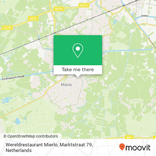 Wereldrestaurant Mierlo, Marktstraat 79 map