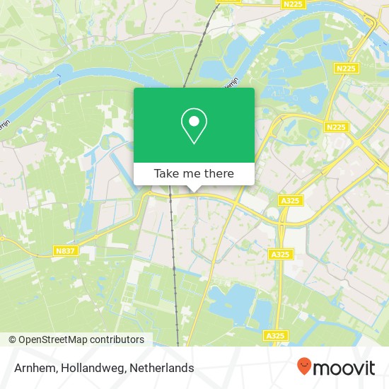 Arnhem, Hollandweg map