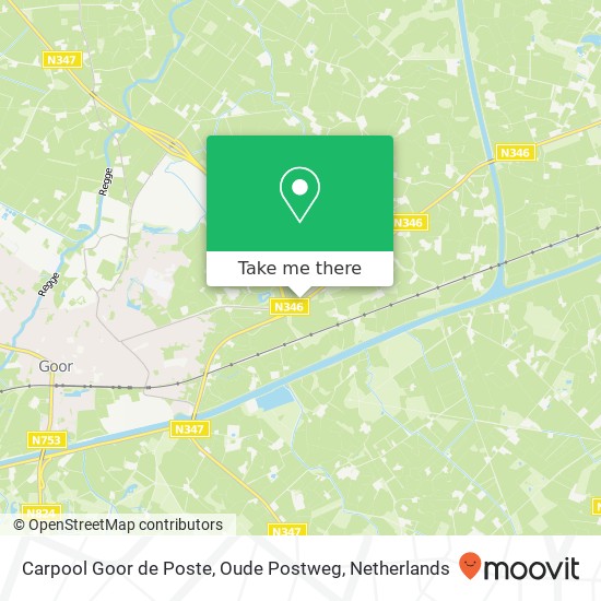 Carpool Goor de Poste, Oude Postweg map