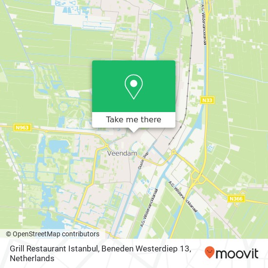 Grill Restaurant Istanbul, Beneden Westerdiep 13 map