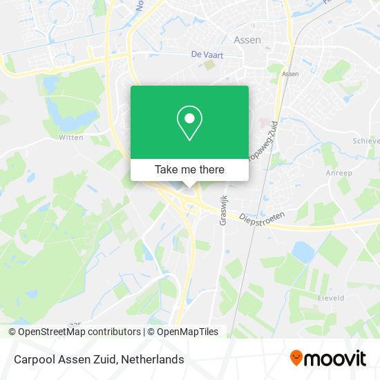 Carpool Assen Zuid map