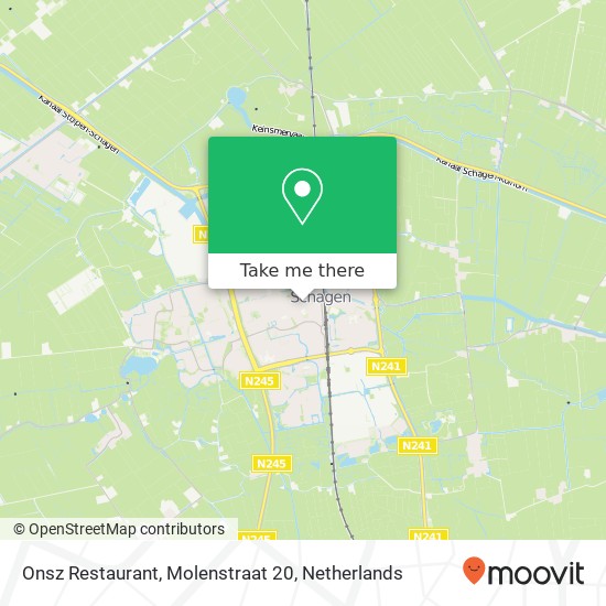 Onsz Restaurant, Molenstraat 20 map