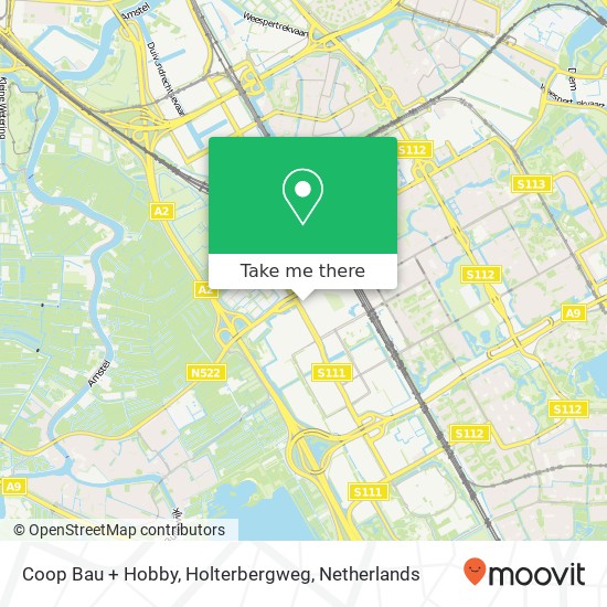 Coop Bau + Hobby, Holterbergweg Karte