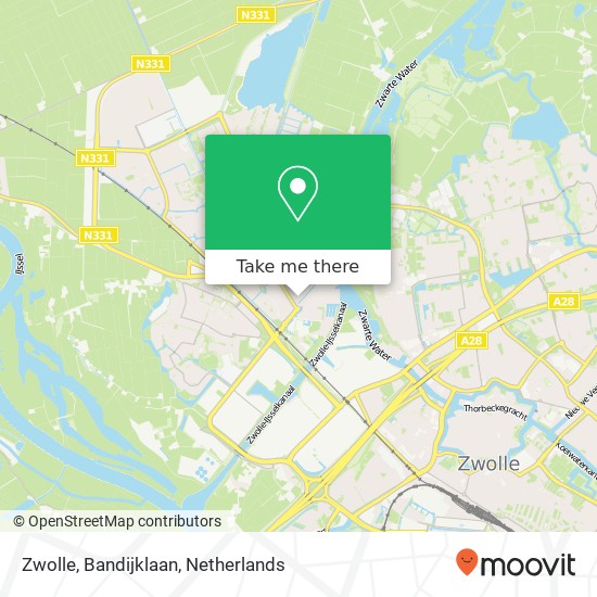 Zwolle, Bandijklaan Karte